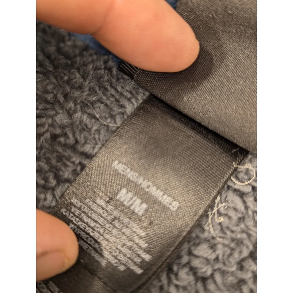 North Face Jacket Mens Medium Blue Fleece Full‎ Zip Sherpa Lined Outdoor Warm